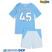 Maglie da calcio Manchester City Abdukodir Khusanov #45 Prima Maglia Bambino 2026-27 Manica Corta + Pantaloni corti)